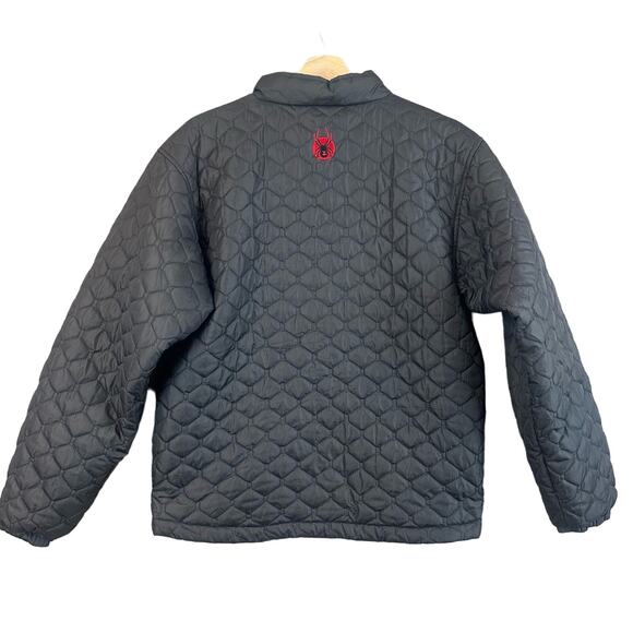 Spyder Team Venom Black Quilted Jacket Coat Puffer Winter Ski Youth Size 18 - Picture 2 of 13